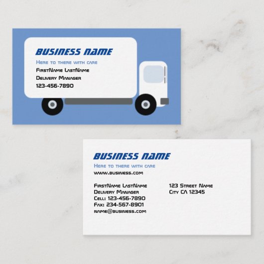 Vrachtwagen Visitekaartje (Voorkant / Achterkant)