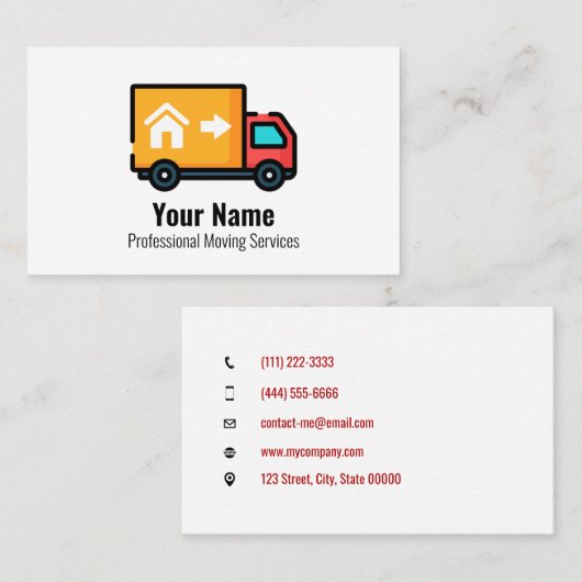 vrachtwagen visitekaartje (Voorkant / Achterkant)