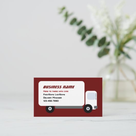 Vrachtwagen Visitekaartje (Staand voorkant)