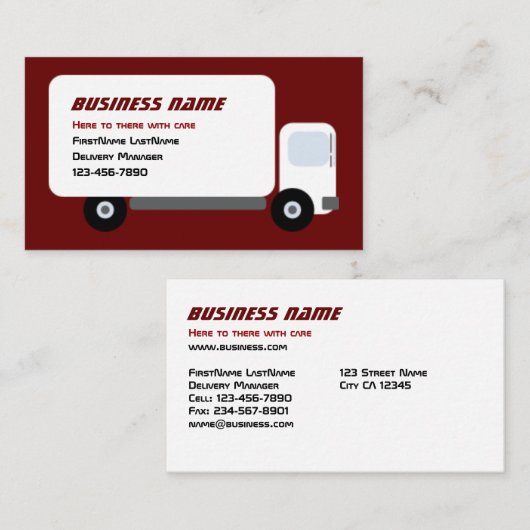 Vrachtwagen Visitekaartje (Voorkant / Achterkant)