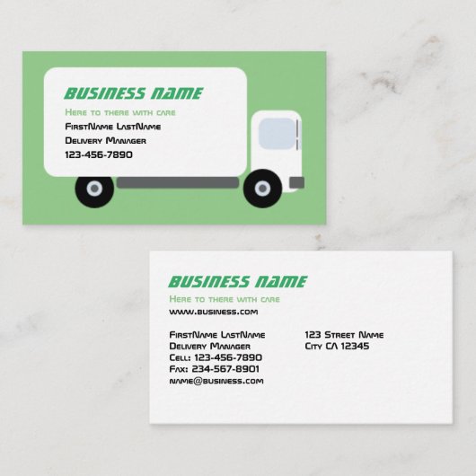 Vrachtwagen Visitekaartje (Voorkant / Achterkant)