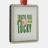 Vrachtwagen vol geluk metalen ornament (Rechts)