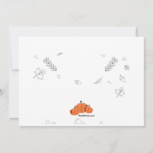 Vrachtwagen vol Pompoenen Oogst Uitnodiging (Achterkant)