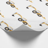 Vrachtwagen voor backhoe constructie cadeaupapier (Hoek)