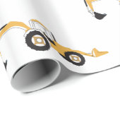 Vrachtwagen voor backhoe constructie cadeaupapier (Rol Hoek)