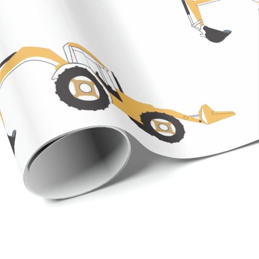 Vrachtwagen voor backhoe constructie cadeaupapier (Rol Hoek)