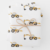 Vrachtwagen voor backhoe constructie inpakpapier vel (In situ)