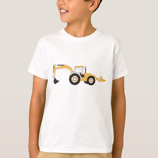 Vrachtwagen voor backhoe constructie t-shirt (Voorkant)