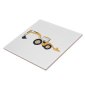 Vrachtwagen voor backhoe constructie tegeltje (Zijkant)