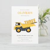 Vrachtwagen voor bouwafval Elke dag van de leeftij Bedankkaart (Staand voorkant)