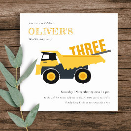 Vrachtwagen voor bouwafval Elke dag van de leeftij Bedankkaart