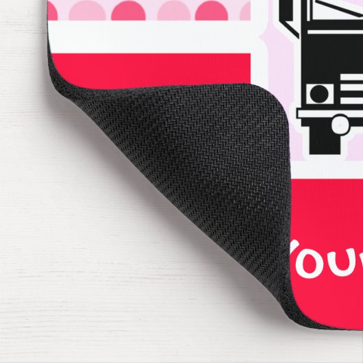 Vrachtwagen voor brandbestrijding muismat (Hoek)