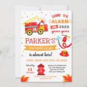 Vrachtwagen voor brandbestrijding van de brandweer kaart (Voorkant)