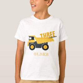 Vrachtwagen voor de bouw van de stort Elke dag van T-shirt