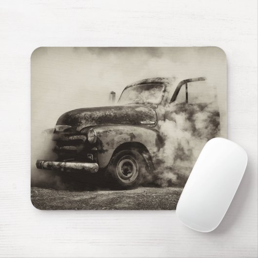  vrachtwagen voor de uitbarsting muismat (Met muis)