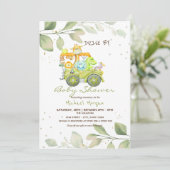 Vrachtwagen voor dieren per Baby shower Kaart (Staand voorkant)