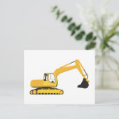 Vrachtwagen voor graafwerkzaamheden briefkaart (Staand voorkant)