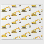 Vrachtwagen voor graafwerkzaamheden cadeaupapier (Vlak)