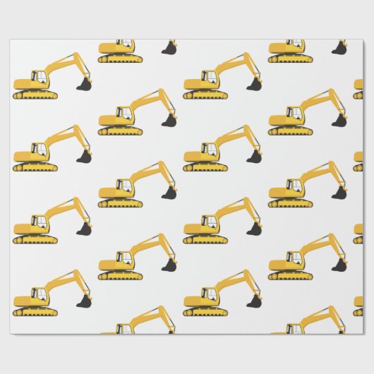 Vrachtwagen voor graafwerkzaamheden cadeaupapier (Vlak)