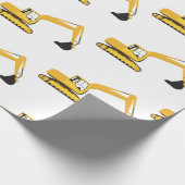 Vrachtwagen voor graafwerkzaamheden cadeaupapier (Hoek)