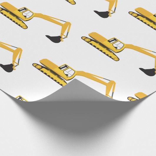 Vrachtwagen voor graafwerkzaamheden cadeaupapier (Hoek)