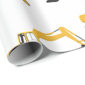 Vrachtwagen voor graafwerkzaamheden cadeaupapier (Rol Hoek)