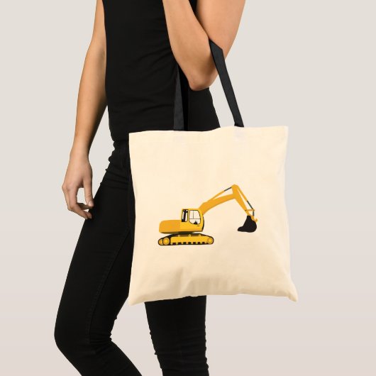 Vrachtwagen voor graafwerkzaamheden tote bag (Voorkant (product))
