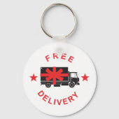Vrachtwagen voor gratis levering sleutelhanger (Voorkant)