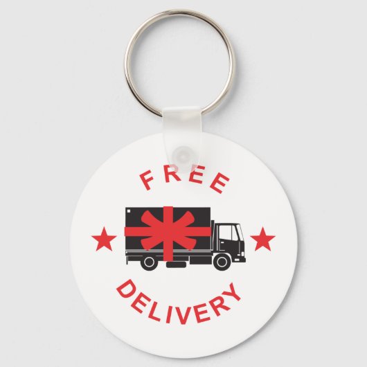 Vrachtwagen voor gratis levering sleutelhanger (Voorkant)