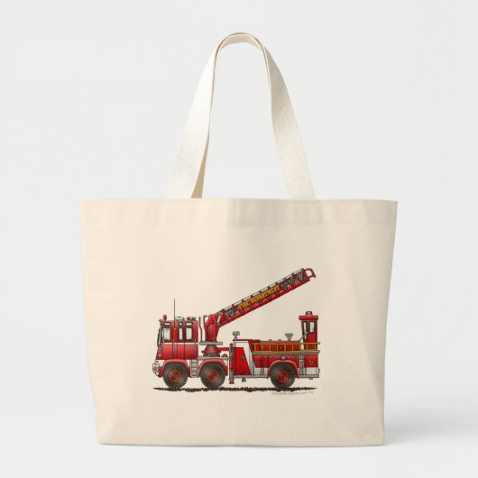 Vrachtwagen voor haak en ladder Fire Grote Tote Bag (Voorkant)