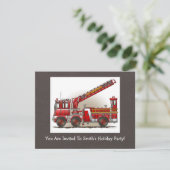 Vrachtwagen voor haak en ladder Fire Kaart (Staand voorkant)