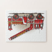 Vrachtwagen voor haak en ladder Fire Legpuzzel (Horizontaal)