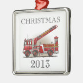 Vrachtwagen voor haak en ladder Fire Metalen Ornament (Links)