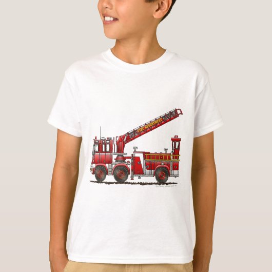 Vrachtwagen voor haak en ladder Fire T-shirt (Voorkant)