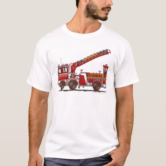 Vrachtwagen voor haak en ladder Fire T-shirt (Voorkant)