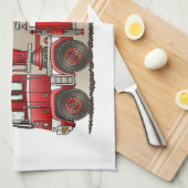 Vrachtwagen voor haak en ladder Fire Theedoek (Quarter Fold)