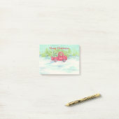 Vrachtwagen voor kerstbedekking achteraf notitiebl post-it® notes (Op bureau)