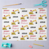 Vrachtwagen voor kerstexcavator: aangepaste naam tissuepapier (Craft)