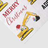 Vrachtwagen voor kerstexcavator: aangepaste naam tissuepapier (Detail)