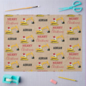 Vrachtwagen voor kerstexcavator: aangepaste naam tissuepapier (Craft)