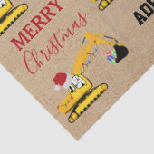 Vrachtwagen voor kerstexcavator: aangepaste naam tissuepapier (Detail)