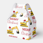 Vrachtwagen voor kerstgraafmachines bedankdoosjes (Achterkant)