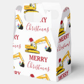 Vrachtwagen voor kerstgraafmachines bedankdoosjes (Geopend)