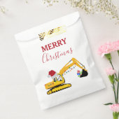 Vrachtwagen voor kerstgraafmachines bedankzakje (Gezegeld)