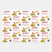 Vrachtwagen voor kerstgraafmachines inpakpapier vel (Voorkant 3)