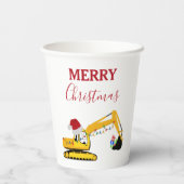 Vrachtwagen voor kerstgraafmachines papieren bekers (Achterkant)