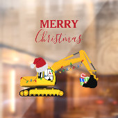 Vrachtwagen voor kerstgraafmachines raamsticker (Vel 2)