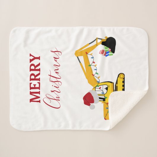 Vrachtwagen voor kerstgraafmachines sherpa deken (Voorkant (horizontaal))