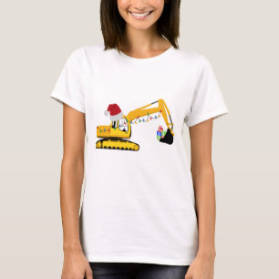 Vrachtwagen voor kerstgraafmachines t-shirt