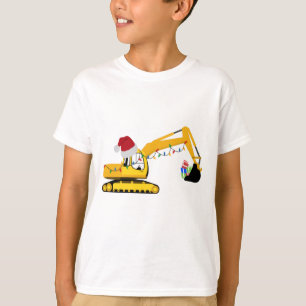 Vrachtwagen voor kerstgraafmachines t-shirt
